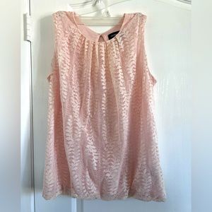 Pink sleeveless blouse (S)